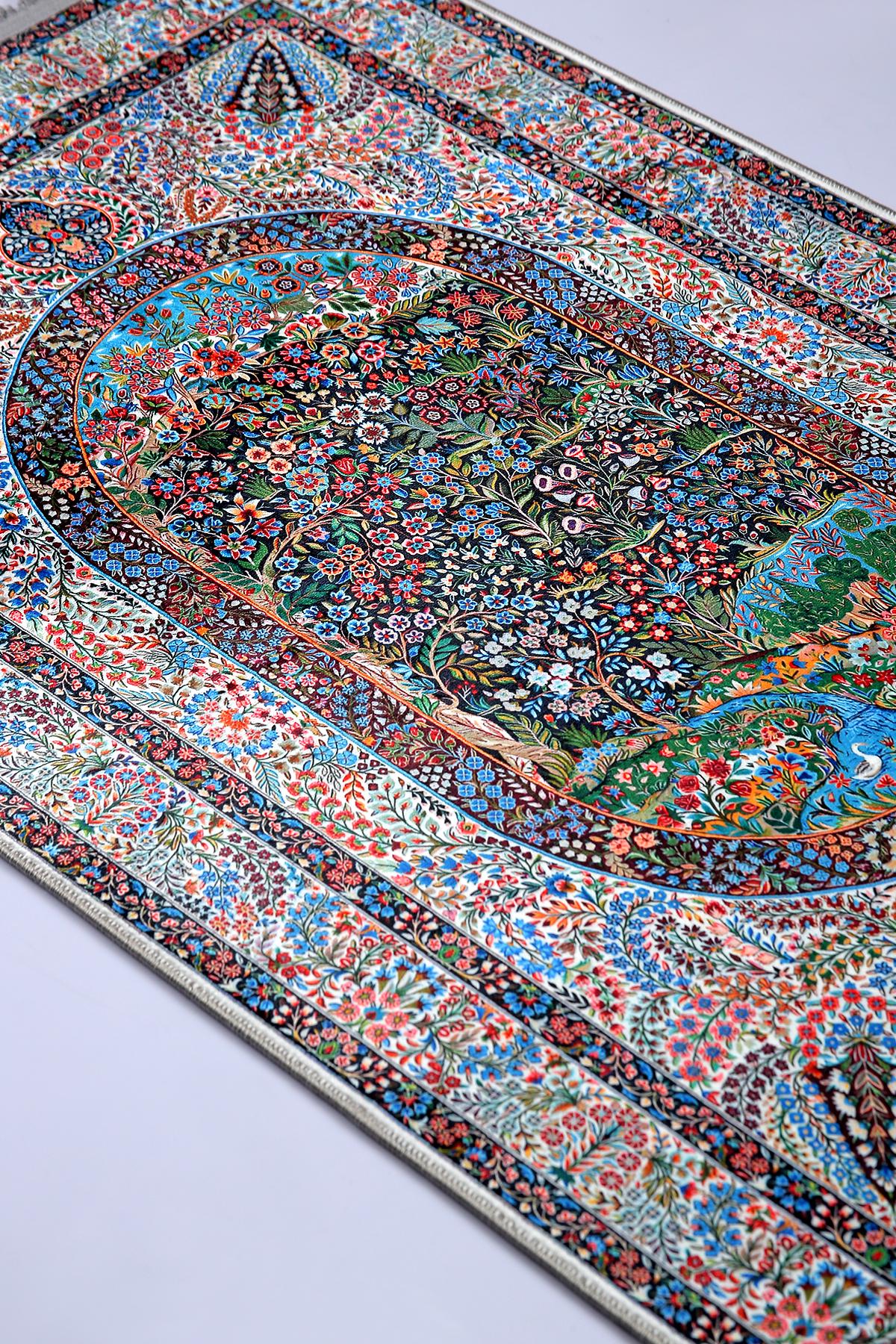 Turkish Prayer Rug, Ottoman Design, Soft Muslim Prayer Mat