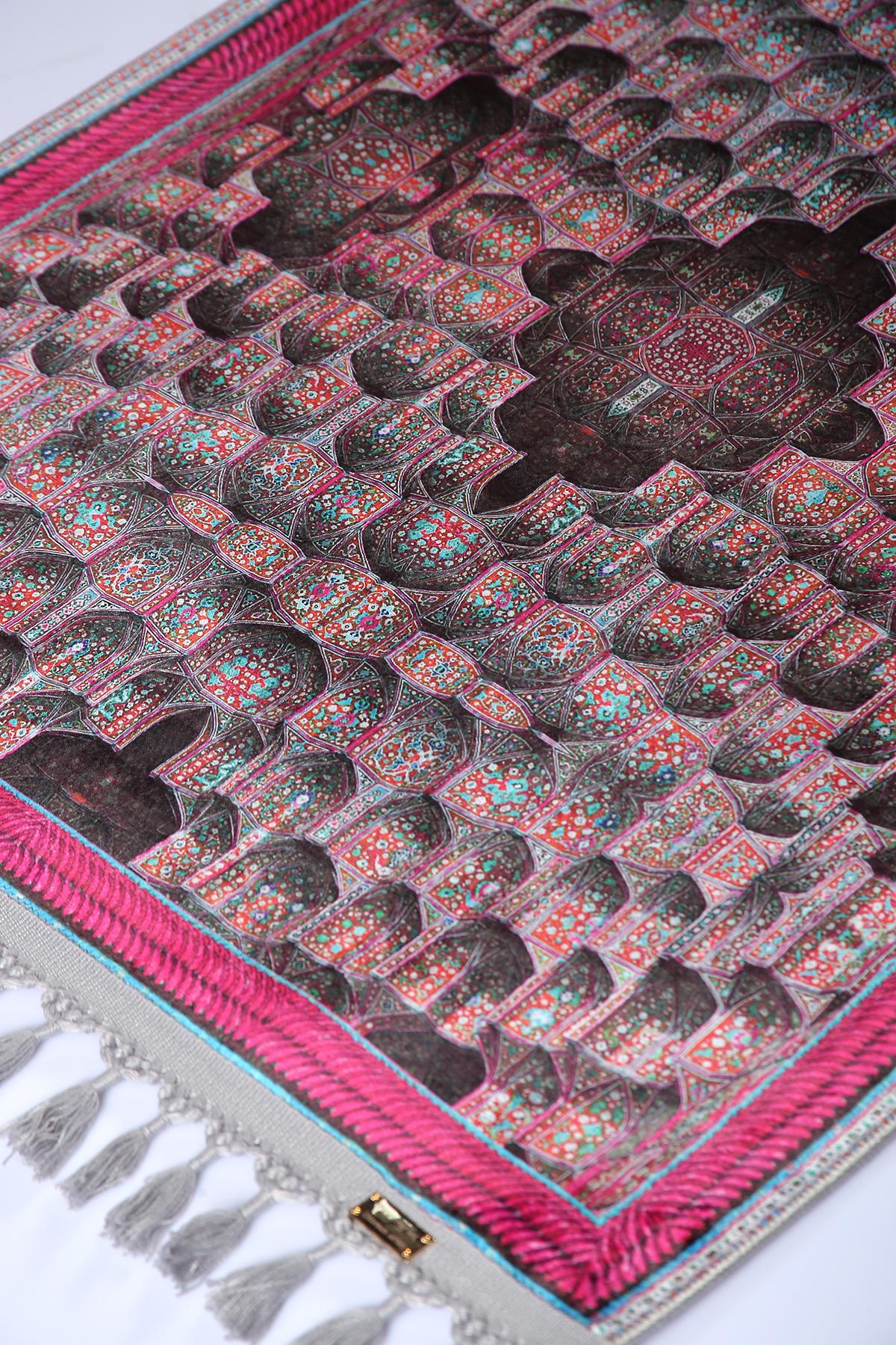 Turkish Prayer Rug, Ottoman Design, Soft Muslim Prayer Mat