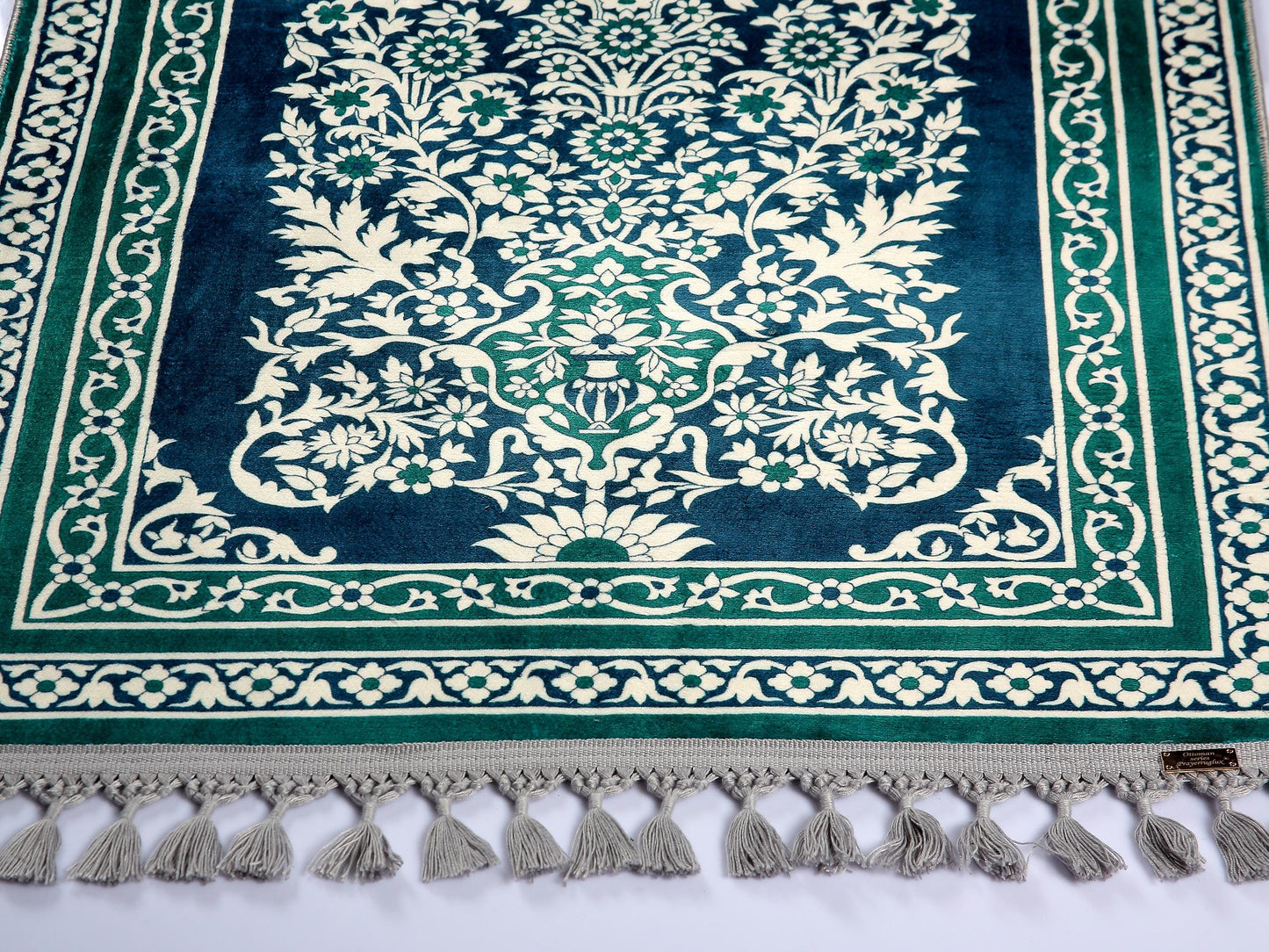 Turkish Prayer Rug, Soft Muslim Prayer Mat, Ottoman Design
