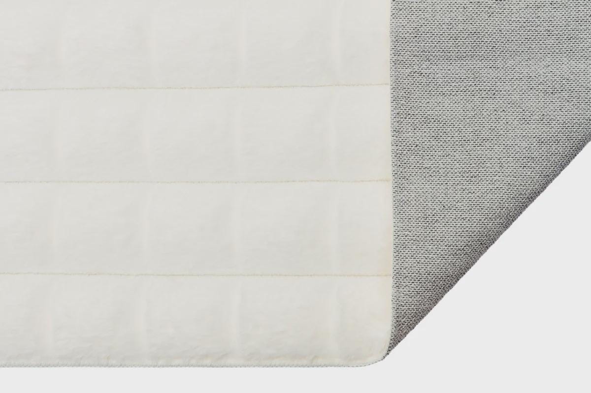 Cream Soft Fur Rug: Soft Washable Plush Carpet