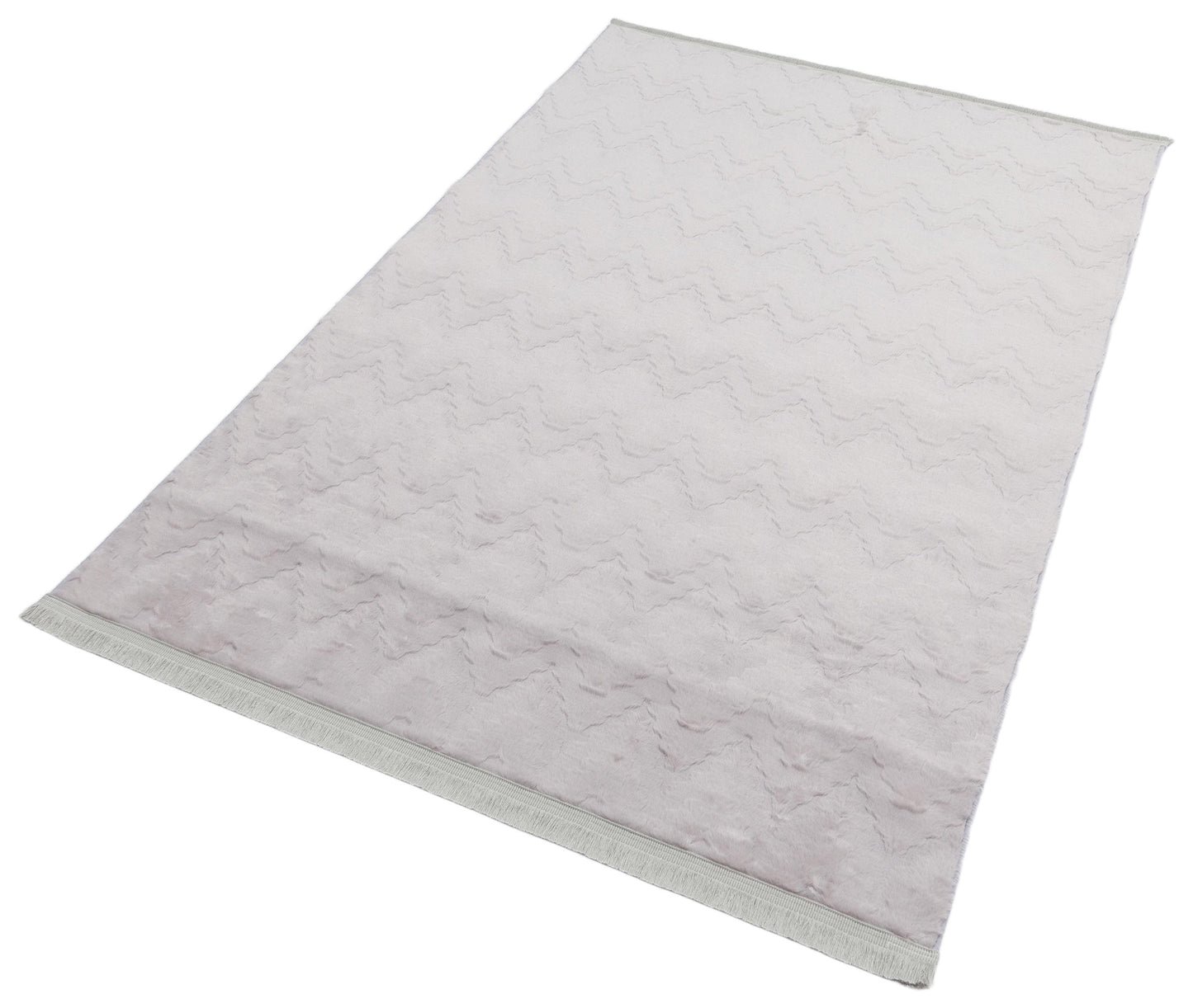 Silver Soft Fur Rug: Soft Washable Plush Carpet