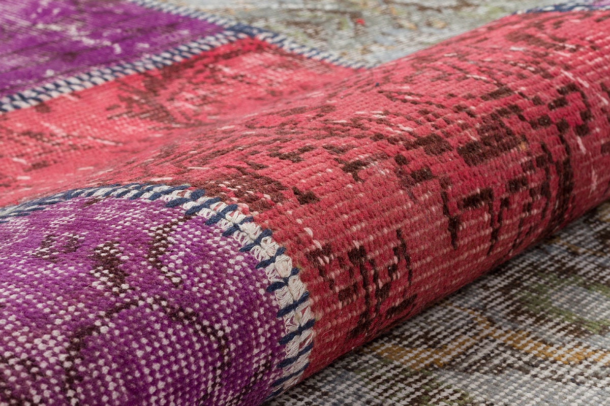 Handmade Turkish Patchwork Rug 6'x10' - Bohemian Wool Area Rug