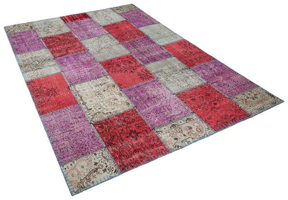 Handmade Turkish Patchwork Rug 6'x10' - Bohemian Wool Area Rug