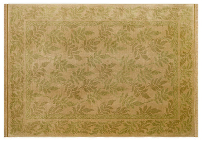 Vintage Turkish Wool Rug: 6.39 ft x 8.92 ft, Handmade Floral Carpet