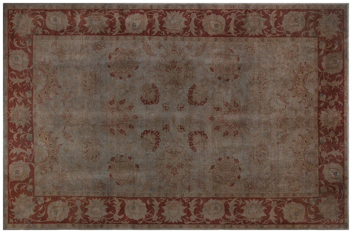 Handmade Turkish Wool Rug 8x12 ft, Vintage Style Carpet