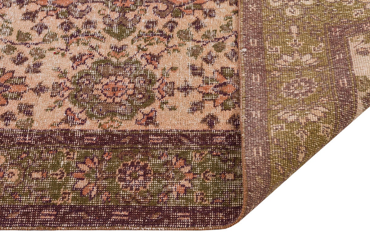 Vintage Turkish Wool Rug (3x7 ft): Handmade Anatolian Persian Design