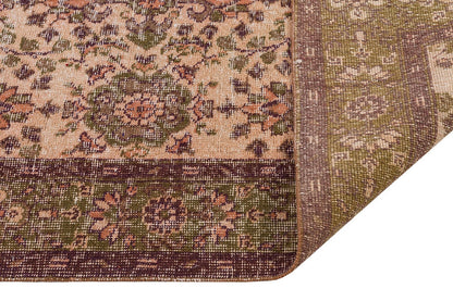 Vintage Turkish Wool Rug (3x7 ft): Handmade Anatolian Persian Design