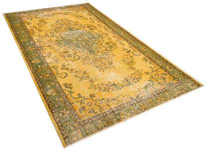 Vintage Turkish Wool Rug (6.1x10 ft): Handmade Anatolian Persian Design