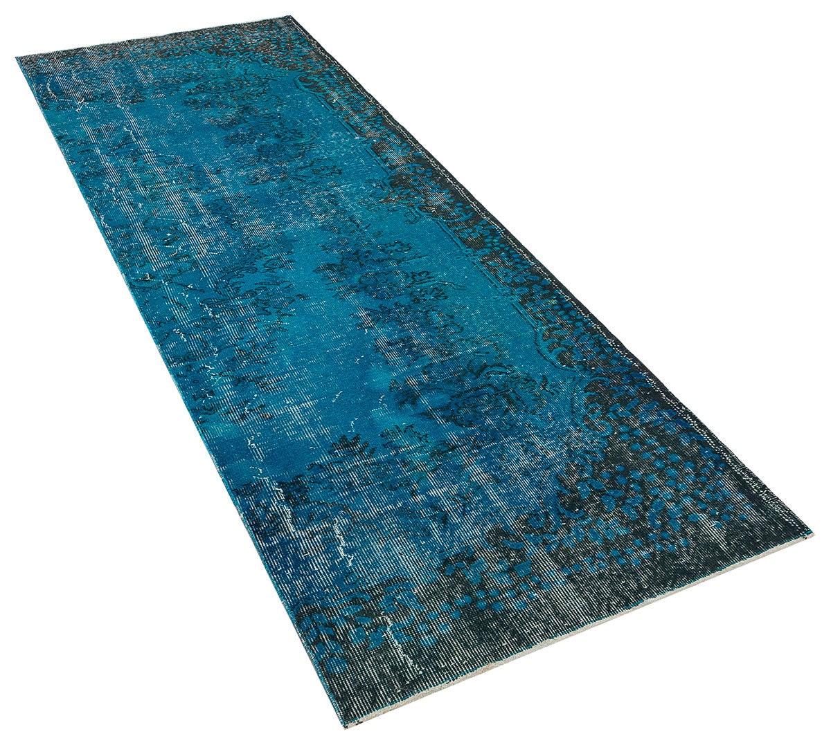 Vintage Turkish Runner Rug: 3x8.9 ft, Handmade Wool Anatolian Rug