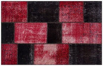 Handmade Wool Patchwork Turkish Rug: Bohemian Area Rug (3.9x5.9 ft)