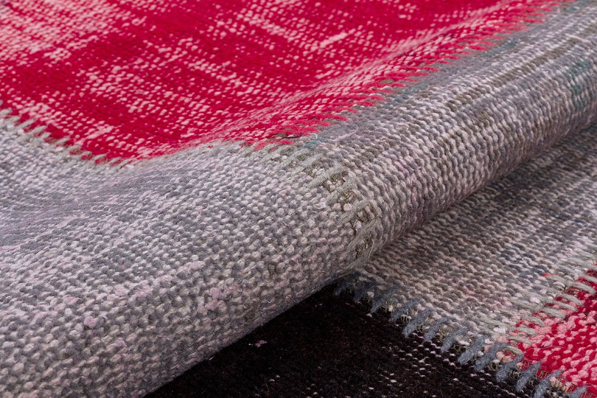 Handmade Wool Patchwork Turkish Rug: Bohemian Area Rug (4.6x6.6 ft)