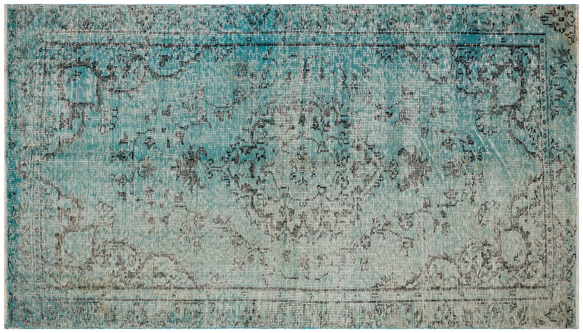 Vintage Turkish Wool Rug (4.9x8.9 ft): Anatolian Bohemian Area Rug