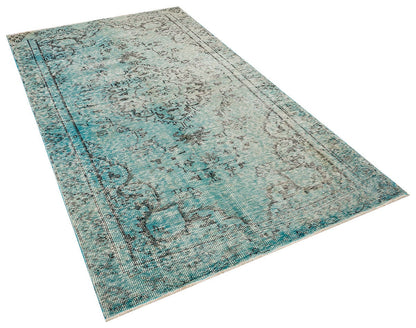 Vintage Turkish Wool Rug (4.9x8.9 ft): Anatolian Bohemian Area Rug
