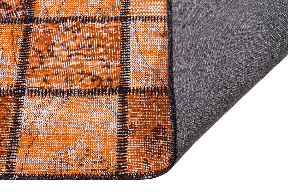 Handmade Patchwork Turkish Rug: Bohemian Wool Area Rug (5.4x7.9 ft)