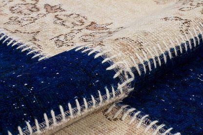 Handmade Patchwork Turkish Rug: Bohemian Wool Area Rug (5.6x7.9 ft)