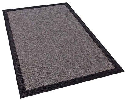 Washable Gray Jute Rug: Plain Outdoor/Indoor Carpet