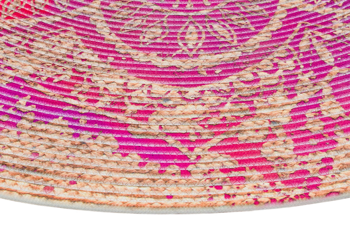 Colorful Jute Rug: Colorful Mandala, Indoor/Outdoor Carpet