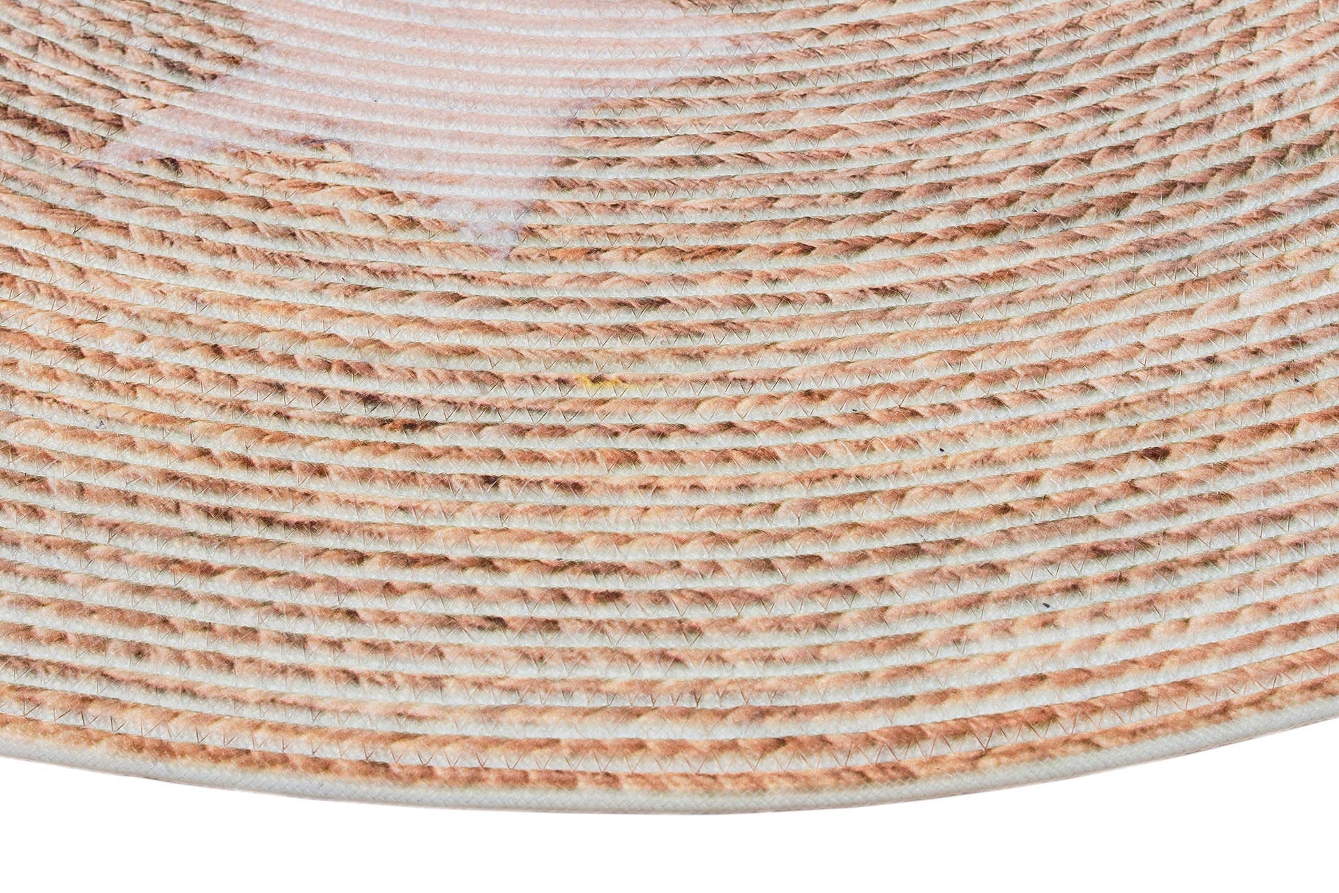 Bohemian Beige Jute Rug: Washable Indoor Outdoor Circle Carpet