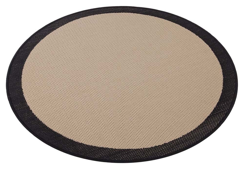 Round Beige Jute Rug: Washable Bohemian Outdoor/Indoor Carpet