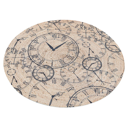 Clockwork Beşge Jute Rug: Washable Indoor Outdoor Bohemian Carpet