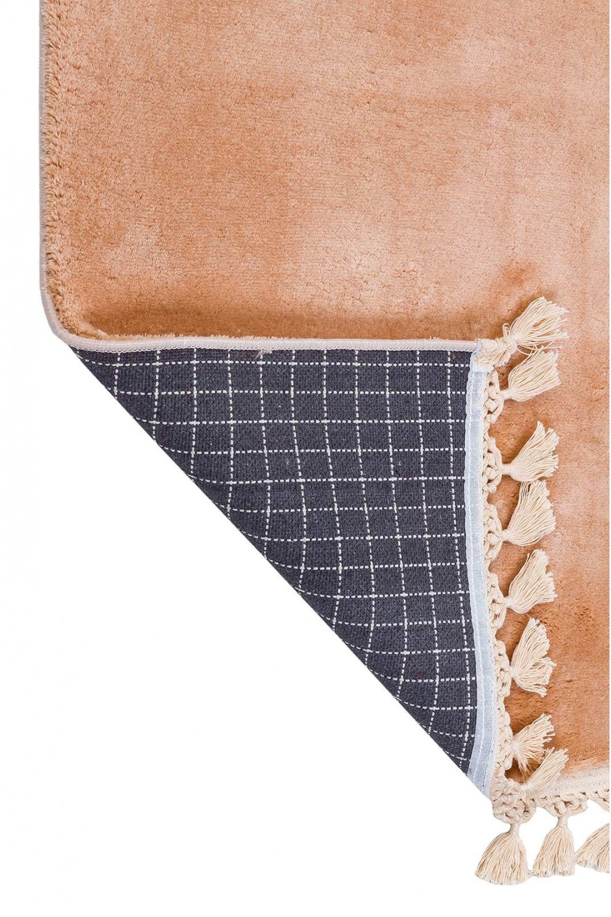 Fluffy Beige Rug: Modern Washable Cotton Carpet