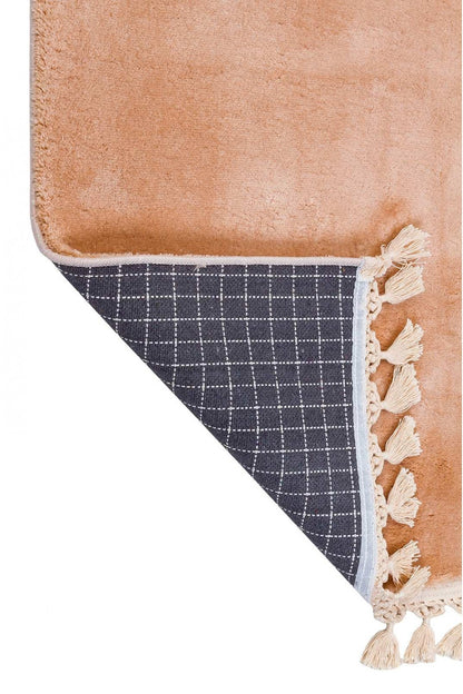 Fluffy Beige Rug: Modern Washable Cotton Carpet
