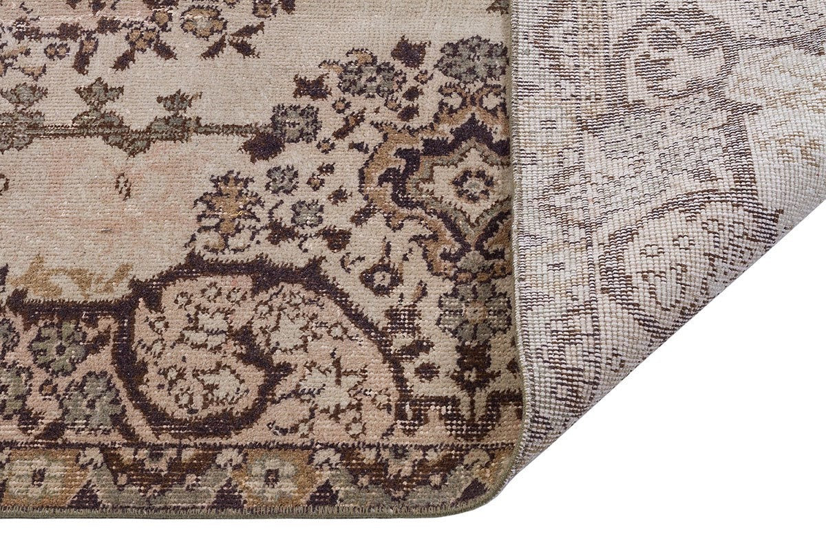 Vintage Turkish Wool Rug: 5'5''x10'2'' Anatolian Bohemian Area Rug