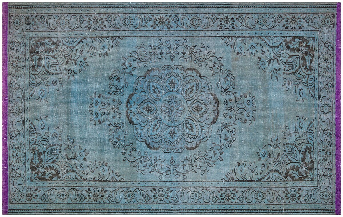 Vintage Turkish Wool Rug (6'x9'7") - Anatolian Persian Design
