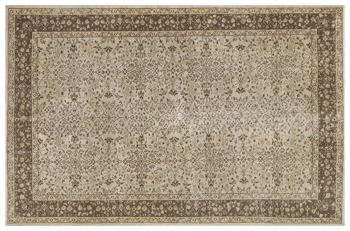 5'x8' Vintage Turkish Wool Rug: Anatolian Bohemian Area Rug