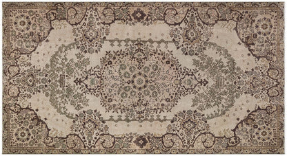 Vintage Turkish Wool Rug: 5'5''x10'2'' Anatolian Bohemian Area Rug