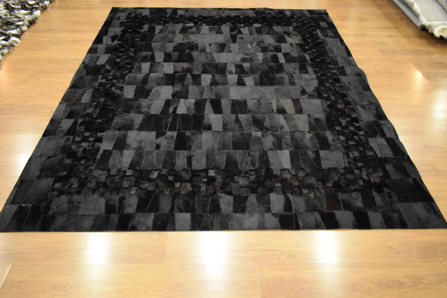 8'x10' Faux Leather Rug: Luxurious Design for Bedroom, Nursery, Living Room, or Dining Area