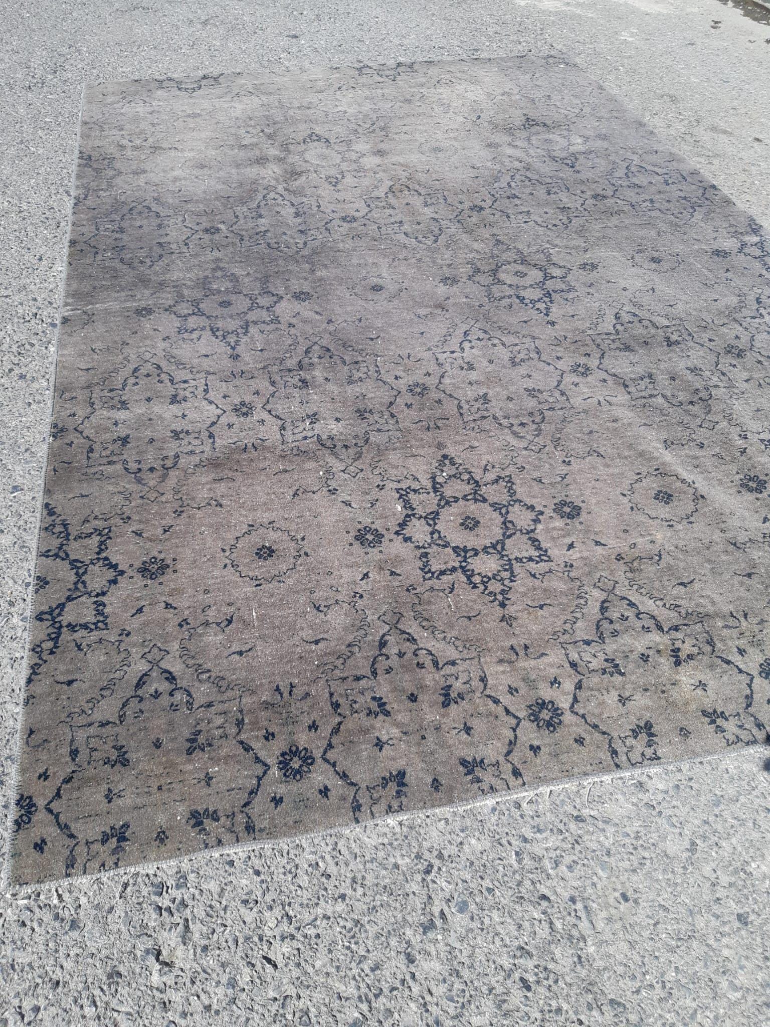 Vintage Turkish Wool Rug (4'9"x7'6") Anatolian Bohemian Area Rug