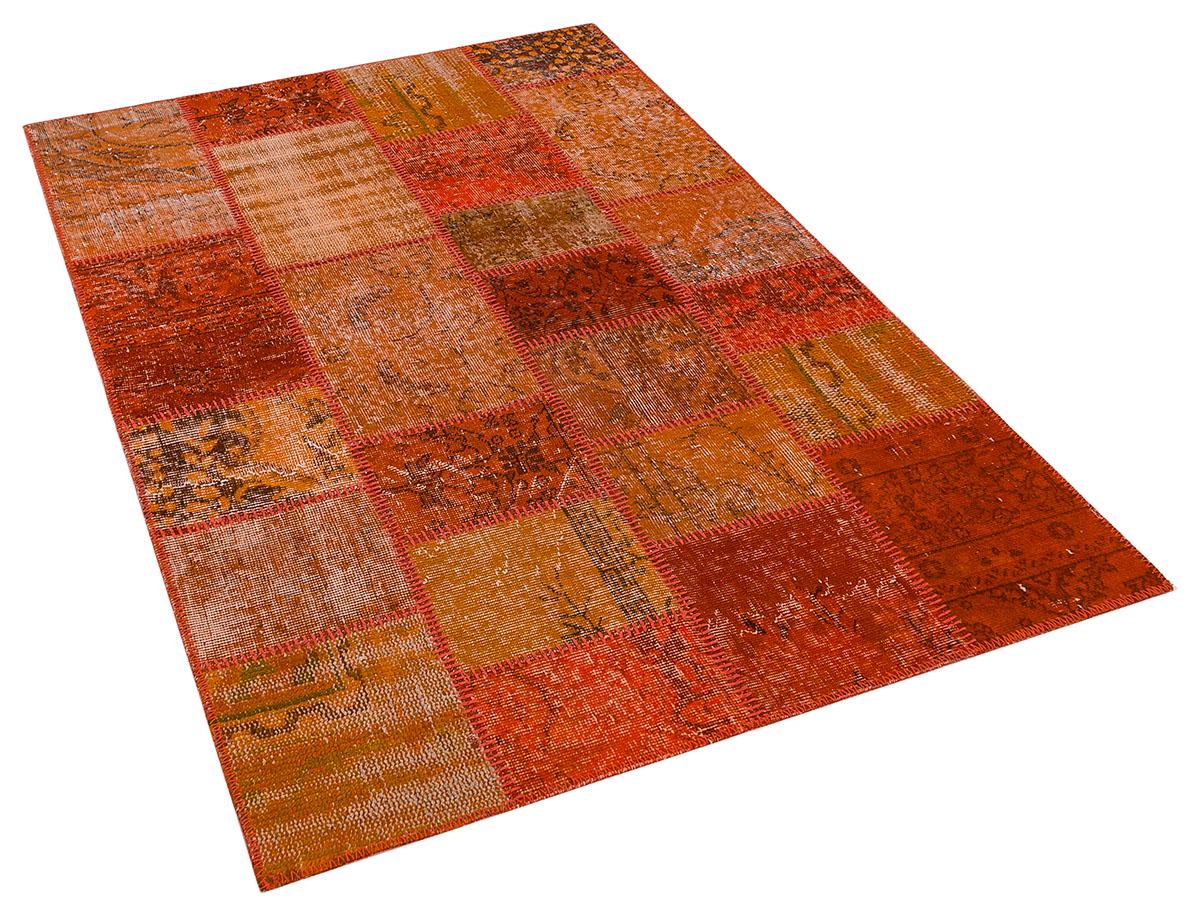 4x6, Handmade Wool Turkish Patchwork Rug – Vintage, Bohemian, One-of-a-Kind Area Rug
