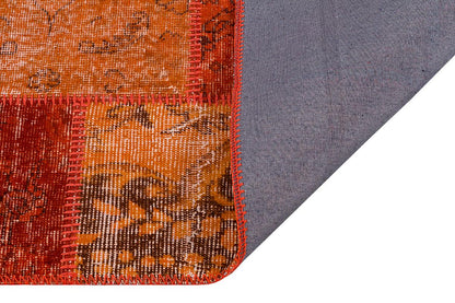 4x6, Handmade Wool Turkish Patchwork Rug – Vintage, Bohemian, One-of-a-Kind Area Rug