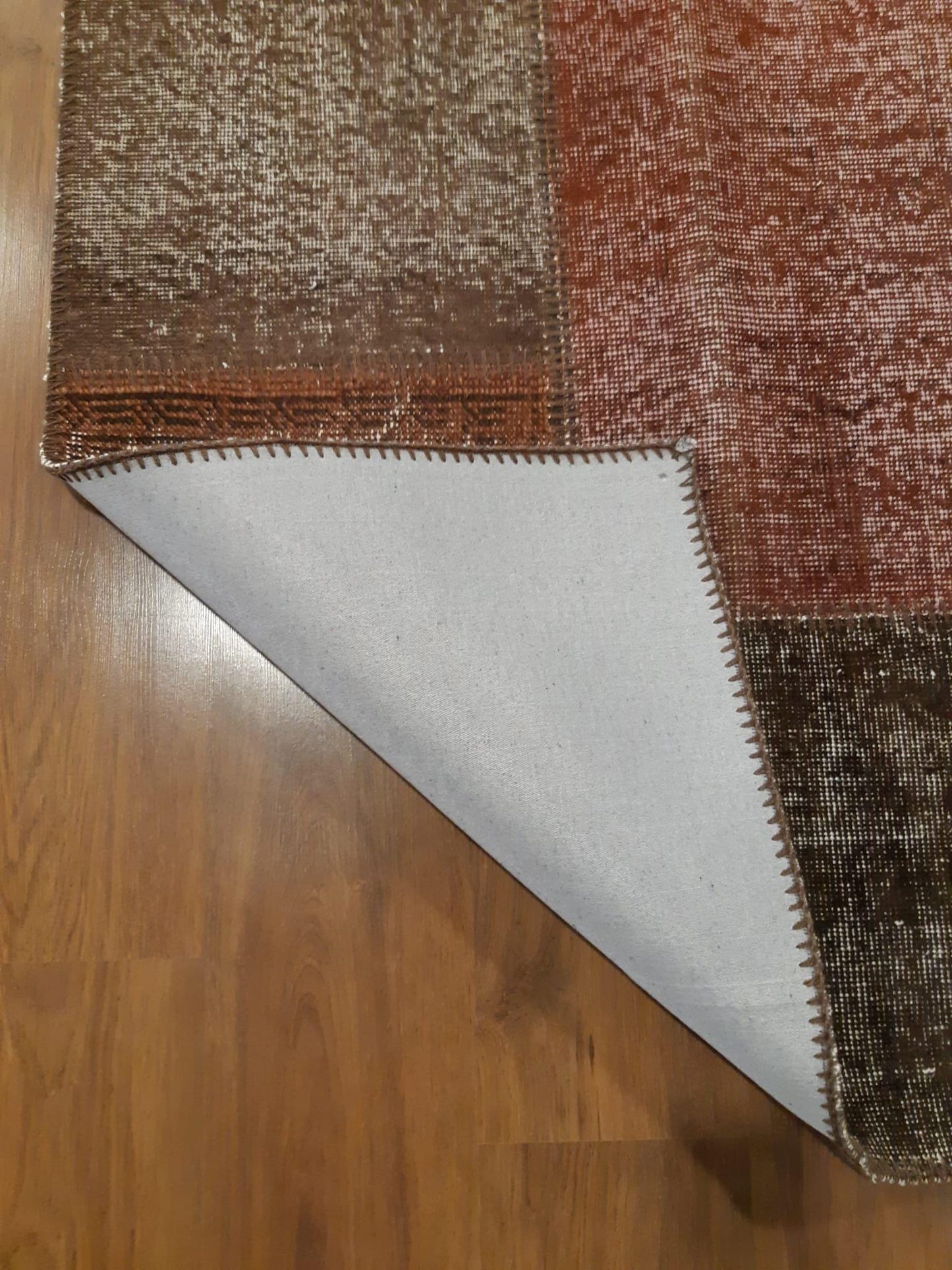 5.6x8, Handmade Wool Turkish Patchwork Rug – Vintage, Bohemian, One-of-a-Kind Area Rug