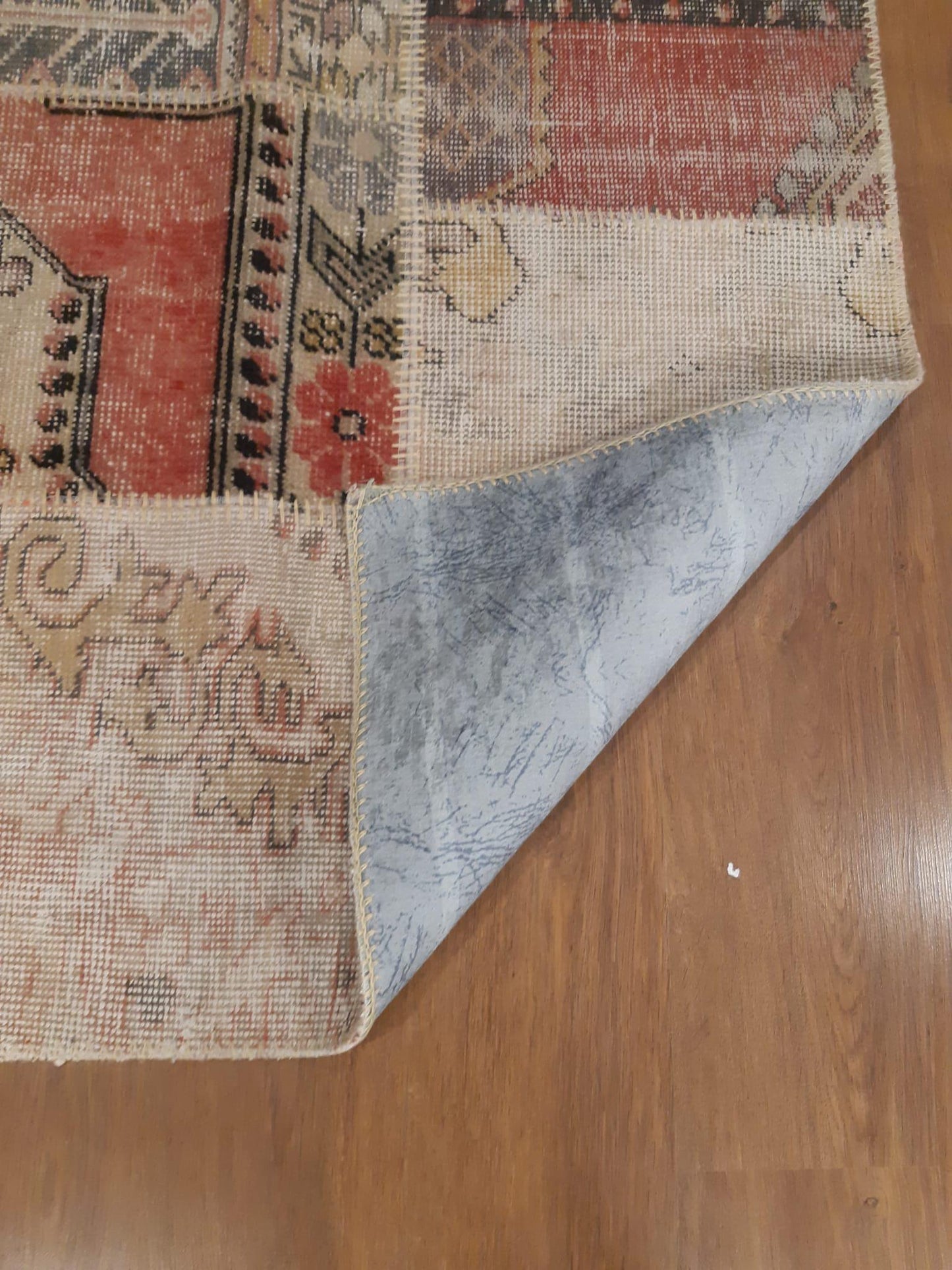 5.6x7.9, Handmade Wool Turkish Patchwork Rug – Vintage, Bohemian, One-of-a-Kind Area Rug