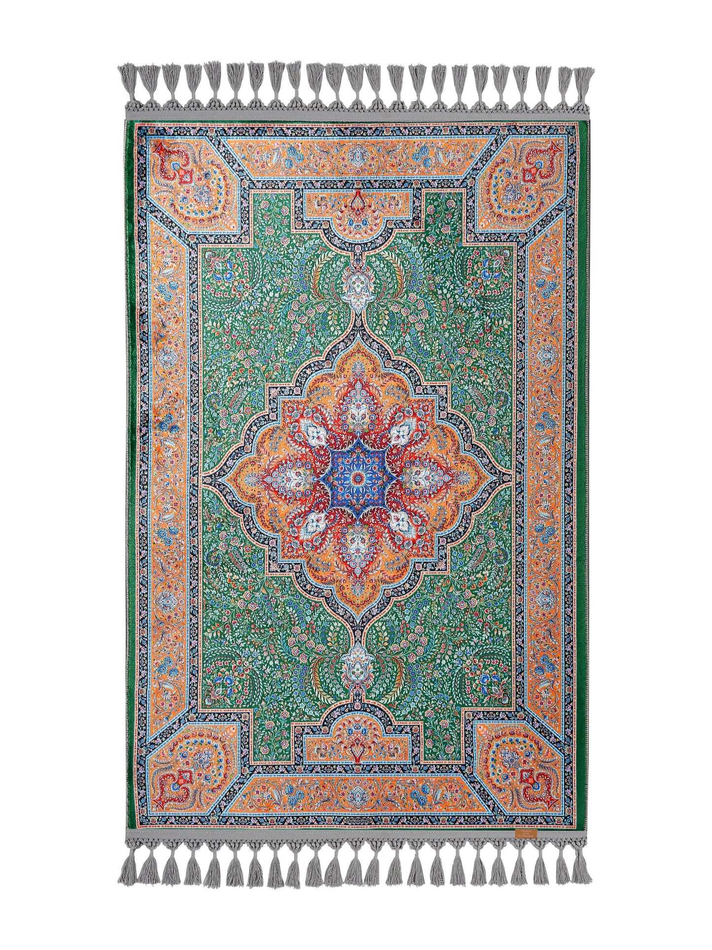Turkish Prayer Rug, Traditional Ottoman Design, Soft Muslim Prayer Mat