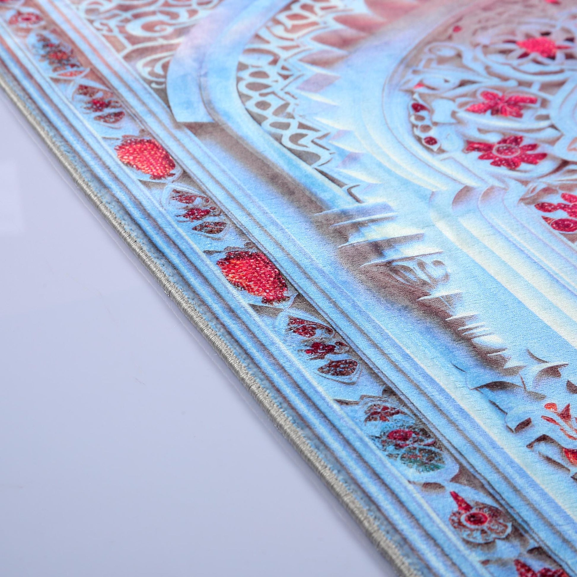 Turkish Prayer Rug, Soft Muslim Prayer Mat, Ottoman Design