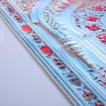 Turkish Prayer Rug, Soft Muslim Prayer Mat, Ottoman Design
