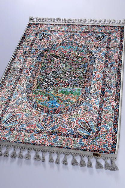 Turkish Prayer Rug, Ottoman Design, Soft Muslim Prayer Mat