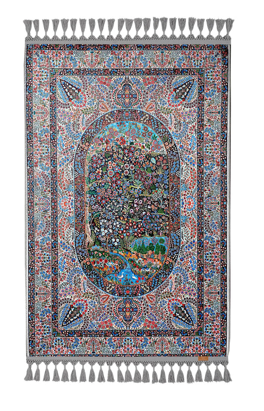Turkish Prayer Rug, Ottoman Design, Soft Muslim Prayer Mat