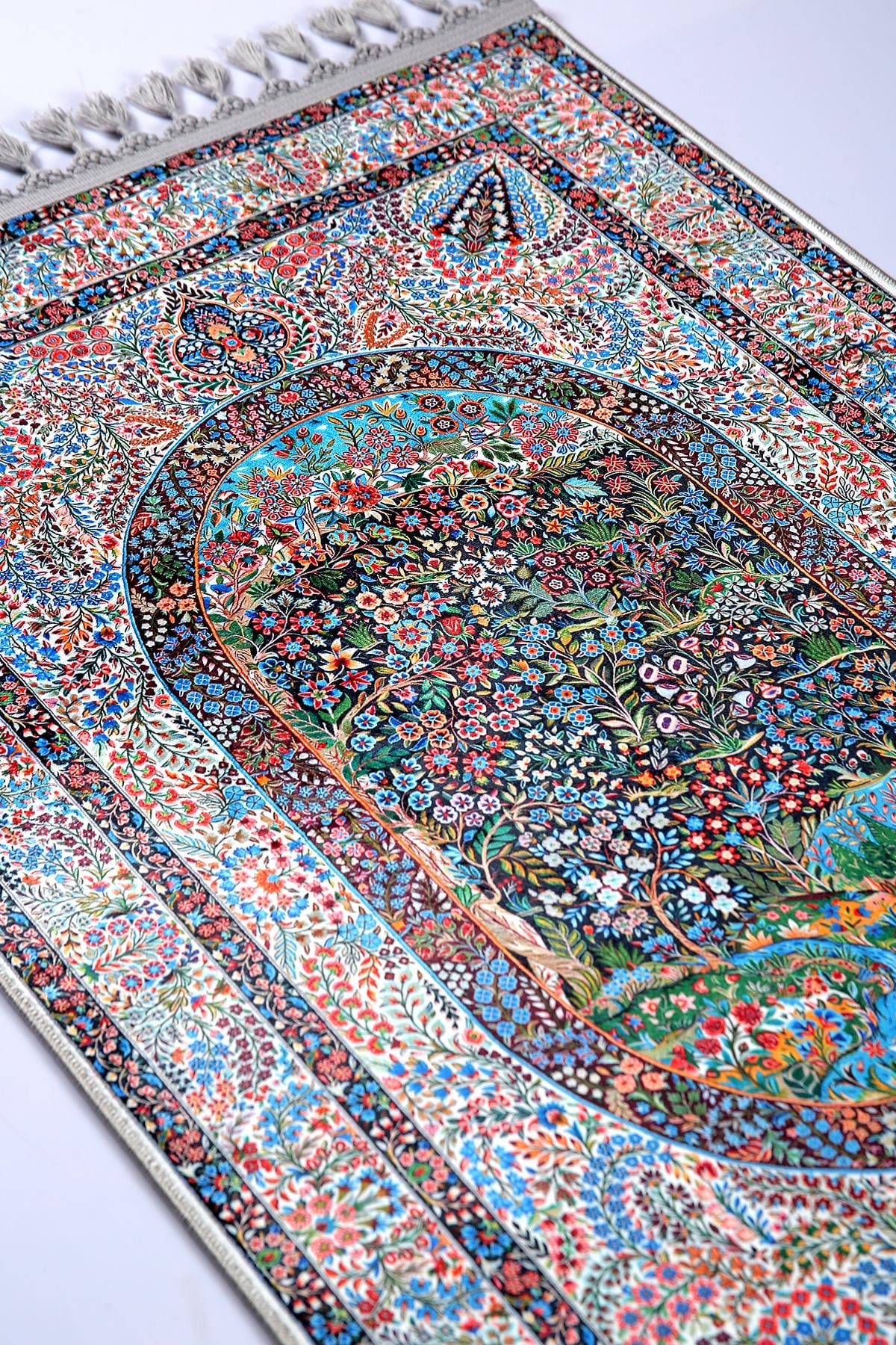 Turkish Prayer Rug, Ottoman Design, Soft Muslim Prayer Mat
