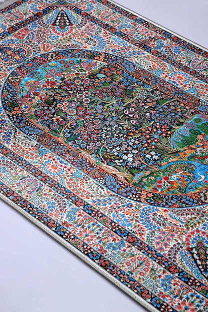 Turkish Prayer Rug, Ottoman Design, Soft Muslim Prayer Mat