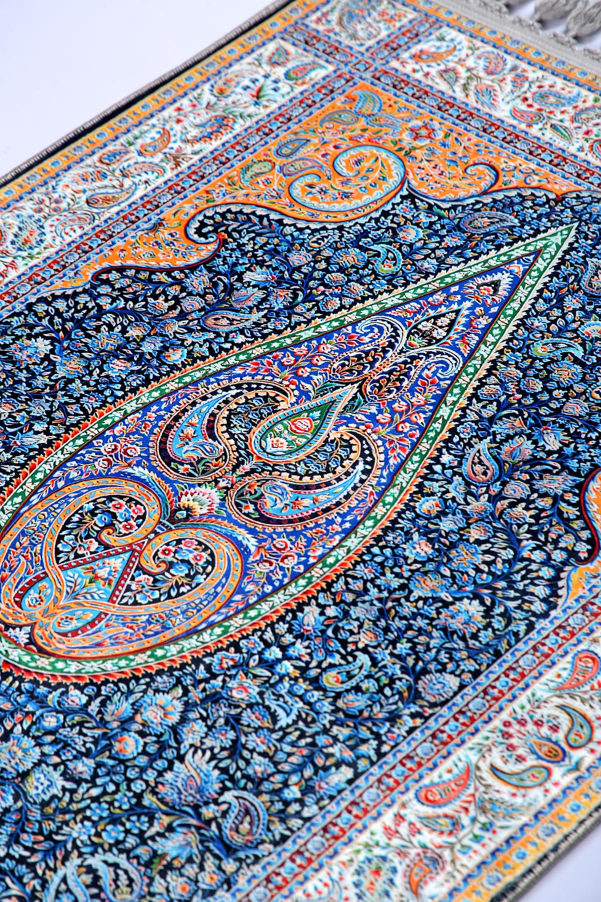Turkish Prayer Rug, Ottoman Design Seccade, Muslim Prayer Mat