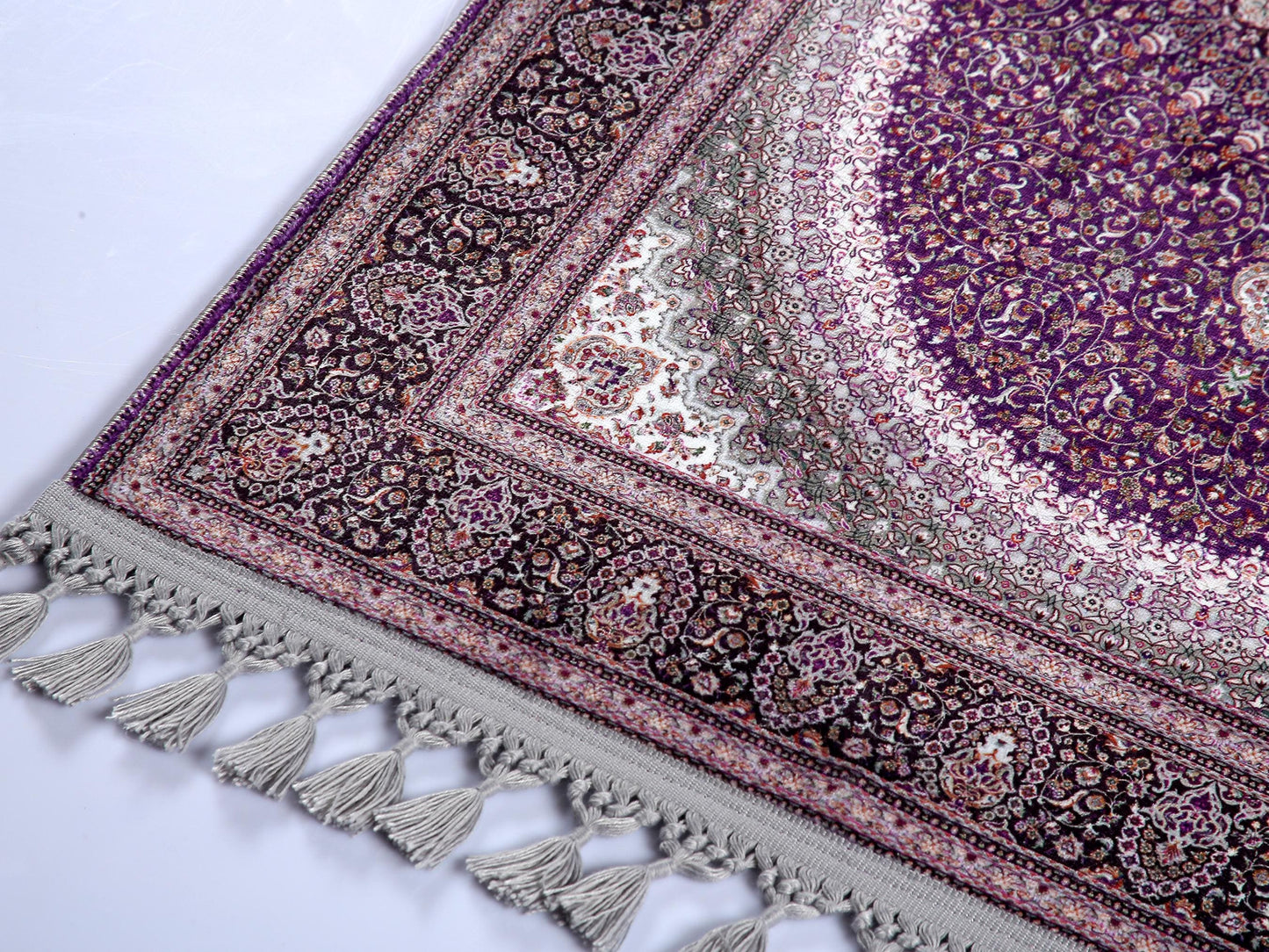 Turkish Prayer Rug, Soft Muslim Prayer Mat, Ottoman Design
