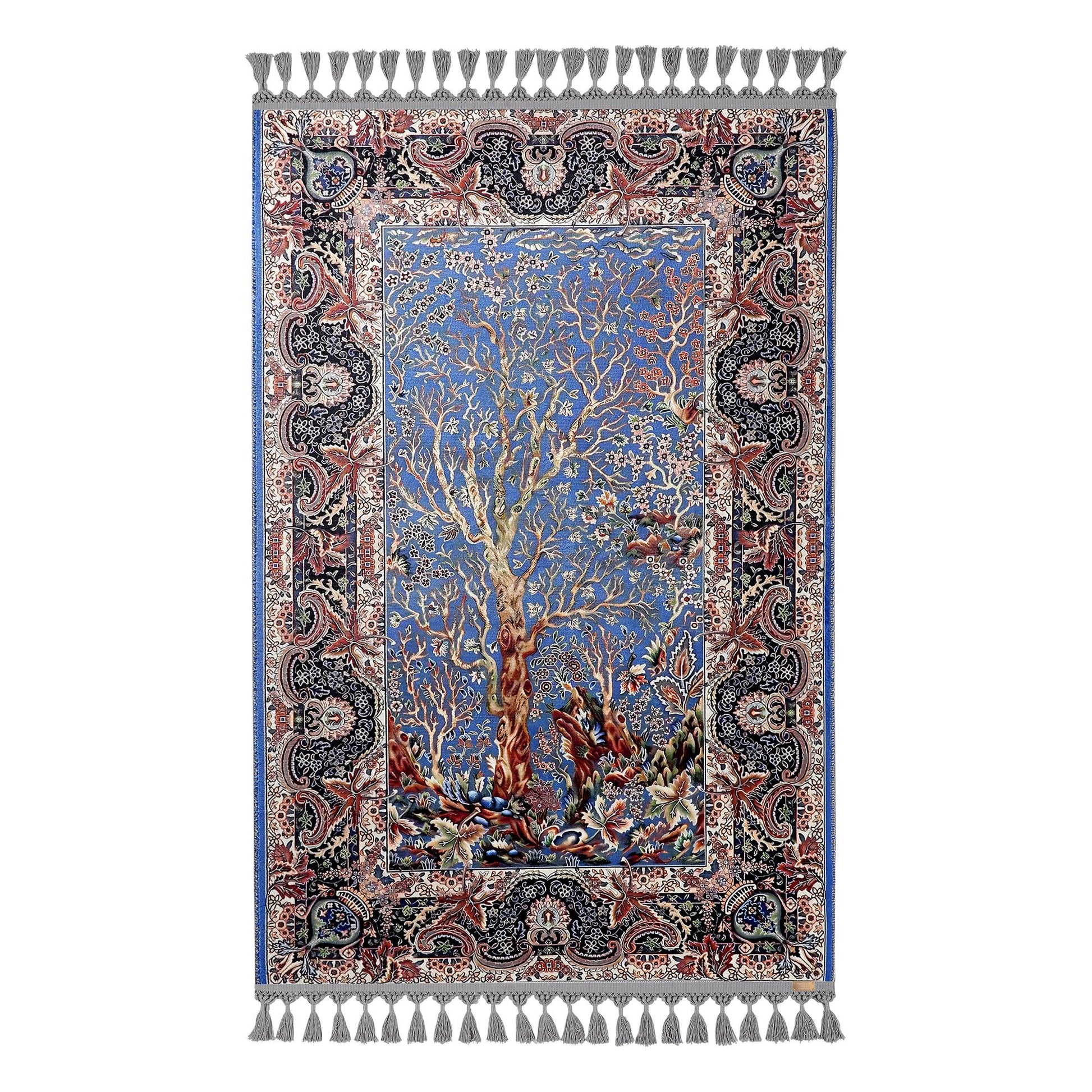 Turkish Prayer Rug, Soft Muslim Prayer Mat, Ottoman Design