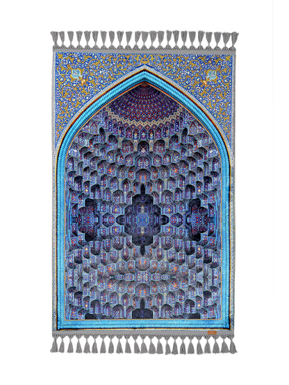 Turkish Prayer Rug, Ottoman Design Muslim Prayer Mat