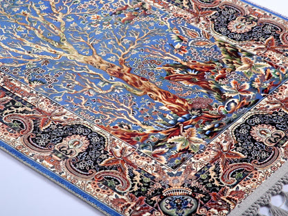 Turkish Prayer Rug, Soft Muslim Prayer Mat, Ottoman Design