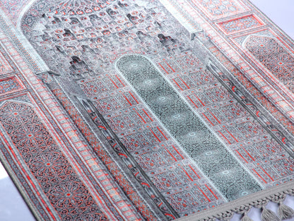 Turkish Prayer Rug, Ottoman Design, Soft Muslim Prayer Mat
