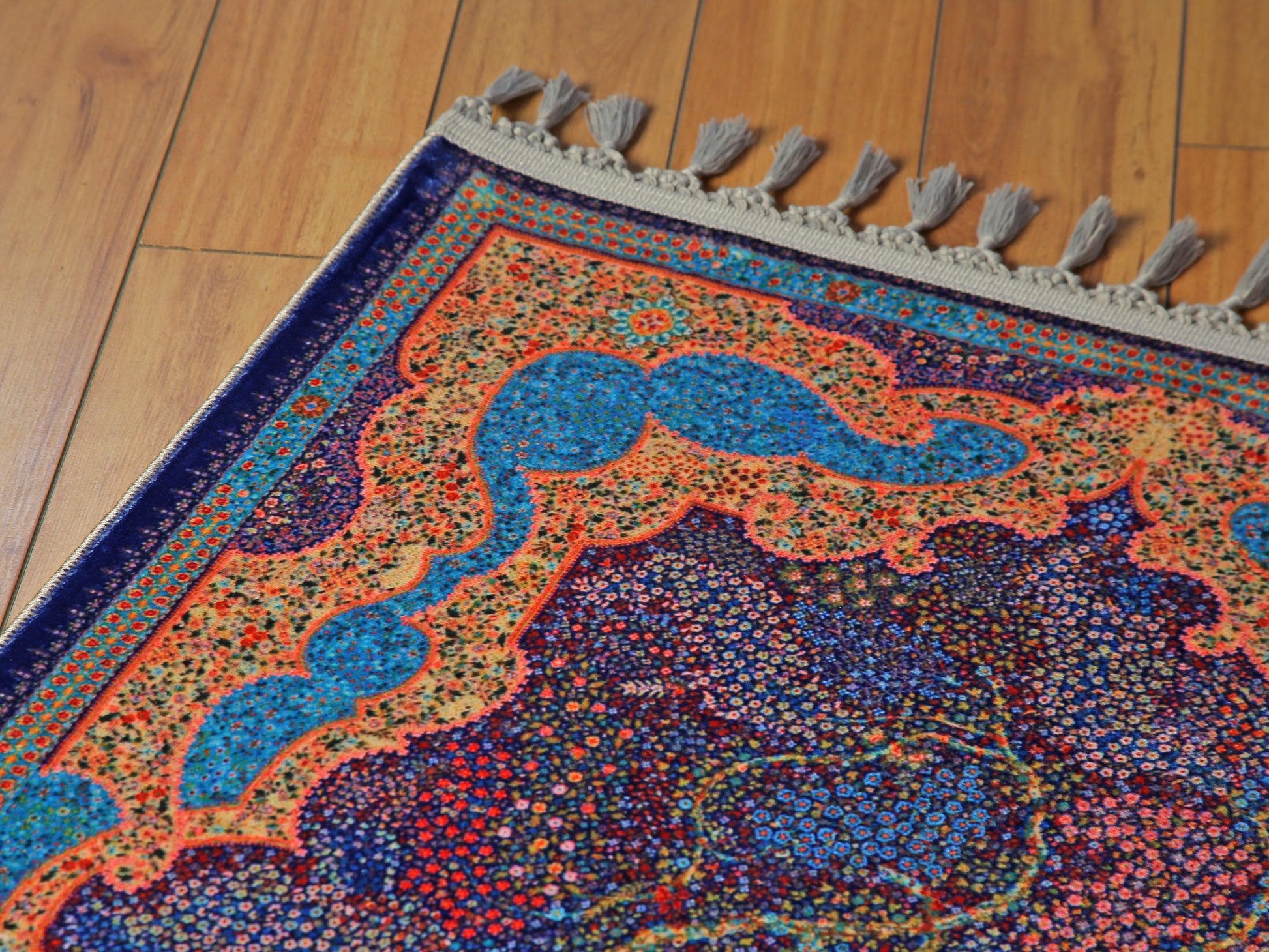 Turkish Prayer Rug, Ottoman Design, Soft Muslim Prayer Mat